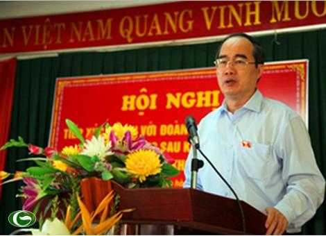Phó Thủ tướng Nguyễn Thiện Nhân tại buổi tiếp xúc với cử tri huyện Hiệp Hòa, Bắc Giang