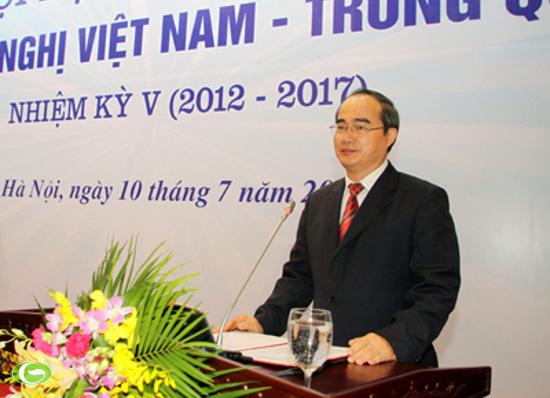 Phó Thủ tướng Nguyễn Thiện Nhân: Đảng và Nhà nước ta luôn coi trọng việc củng cố tình hữu nghị và hợp tác với nhân dân Trung Quốc.